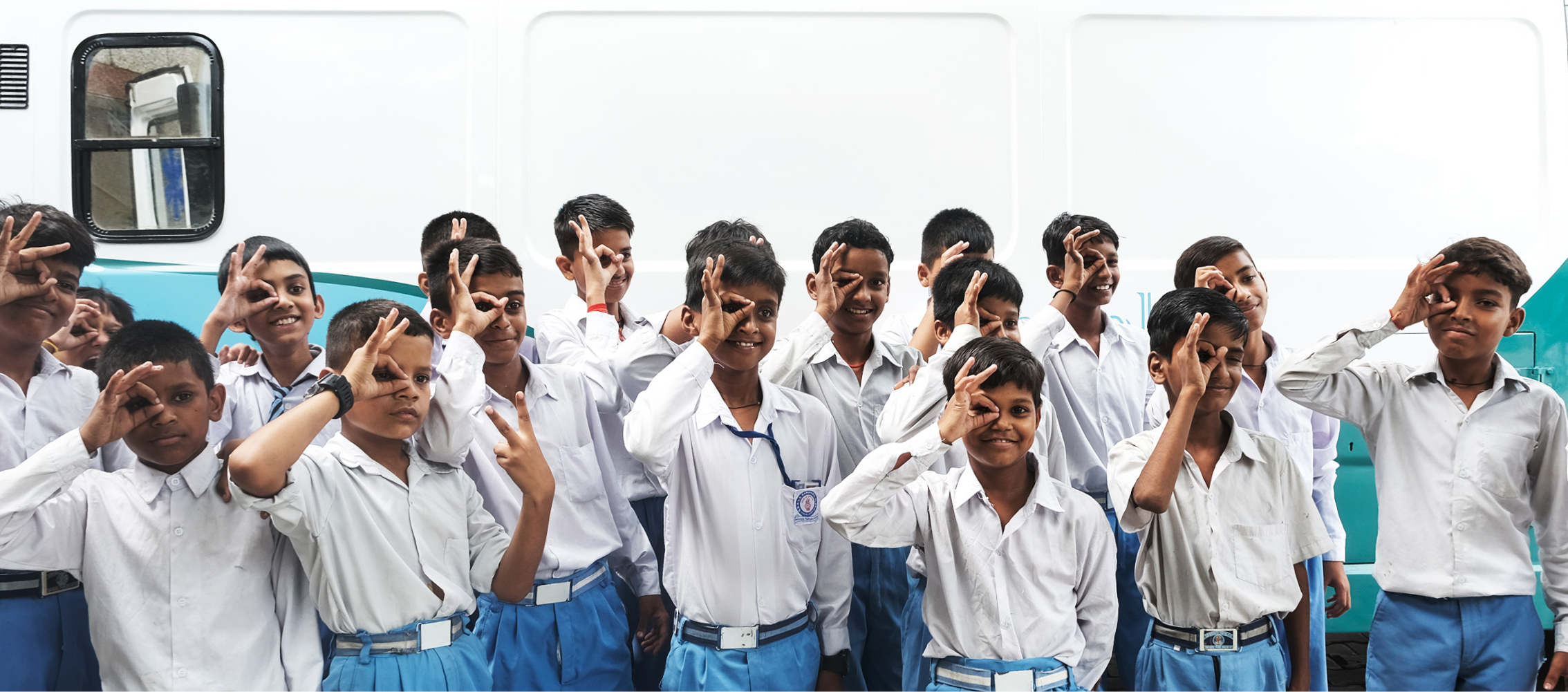 Children celebrating with glasses